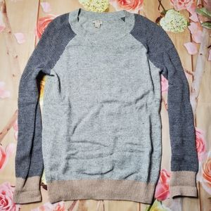 J. Crew 2 tone gray knit sweater